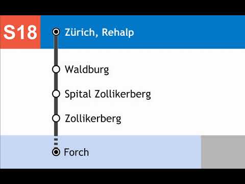 VBZ Ansagen • S18 Ersatzbus • Zürich, Rehalp – Forch