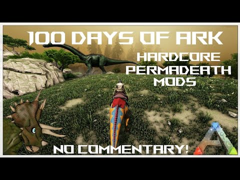 Setting up base | Surviving 100 Days on ARK PERMADEATH!
