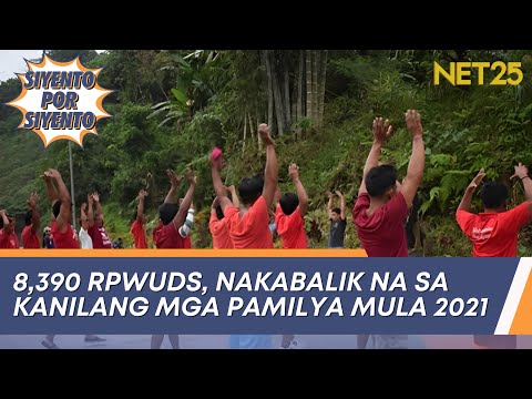 8,390 RPWUDS, nakabalik na sa kanilang mga pamilya mula 2021 Siyento Por Siyento