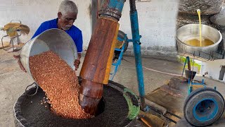 Whole Process of Traditional Peanut Oil Extraction | Wood Pressed Oil Extraction