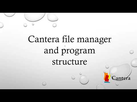 Cantera file manager and program structure
