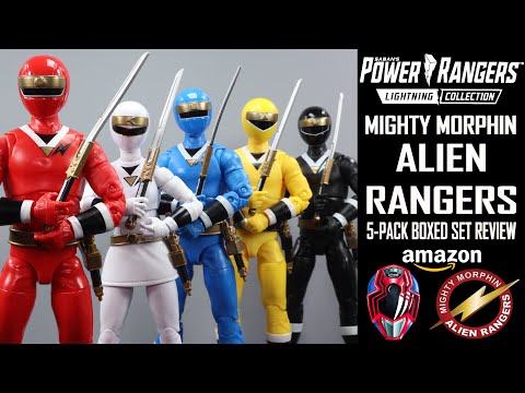 Power Rangers Lightning Collection MIGHTY MORPHIN ALIEN RANGERS Boxed Set MMPR Amazon Exclusive