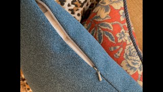Fast and Easy!  How to Sew an Invisible Zipper into a Pillow or Cushion