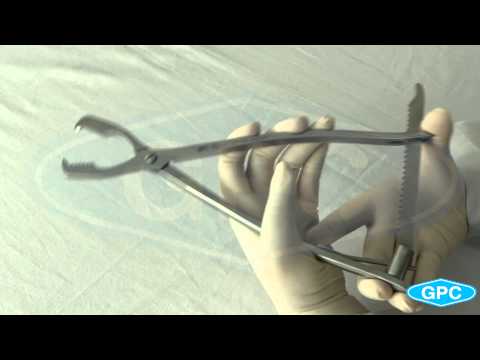 Lanes Bone Holding Forceps with Ratchet Lock