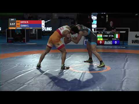 Round 3 FS - 79 kg: R. RATHI (IND) v. S. DIANA (ITA)
