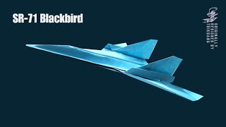 BEST PAPER AIRPLANE - How to make a Paper Airplane that Flies | SR-71 Blackbird