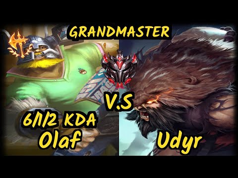 M19 Kreox (OLAF) vs UDYR - 6/1/2 KDA JUNGLE GAMEPLAY - EUW Ranked GRANDMASTER