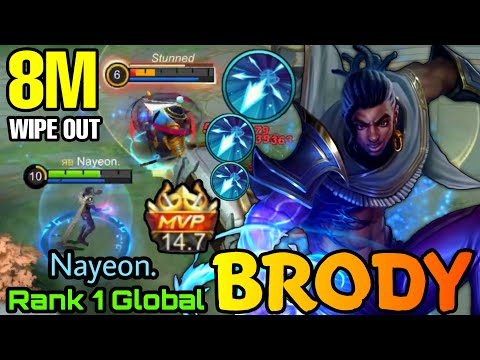 8 Mins Wipe Out All Enemies! Totally Unstoppable Brody MVP 14,7 Points - Top 1 Global Brody Nayeon.