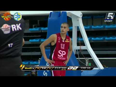 Paul Stoll 3-pointers in Maccabi Ashdod vs. Hapoel Tel Aviv