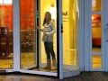 Jaycie gets stuck in a revolving door! 