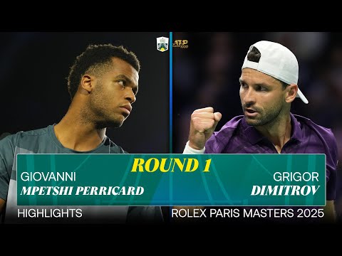 Mpetshi Perricard vs Dimitrov R1 highlights | Rolex Paris Masters