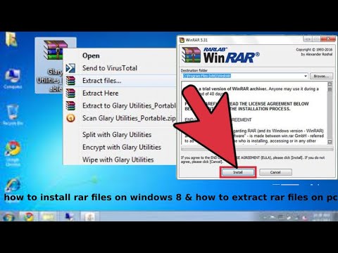 how to install rar files on windows 8 & how to extract rar files on pc new trick 2022