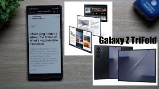 Samsung Officially Unveiled The Galaxy Z TriFold