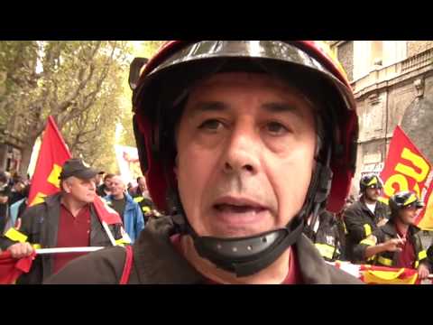 No Monti Day - Vigili del fuoco in piazza