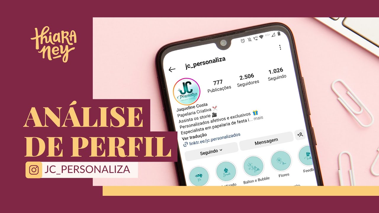 Técnicas para ter um perfil mais profissional no Instagram | Análise @‌jc_personaliza