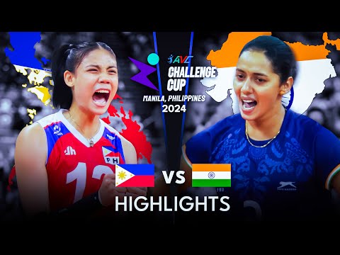 🇮🇳 INDIA vs PHILIPPINES 🇵🇭 | Highlights | AVC Challenge Cup 2024
