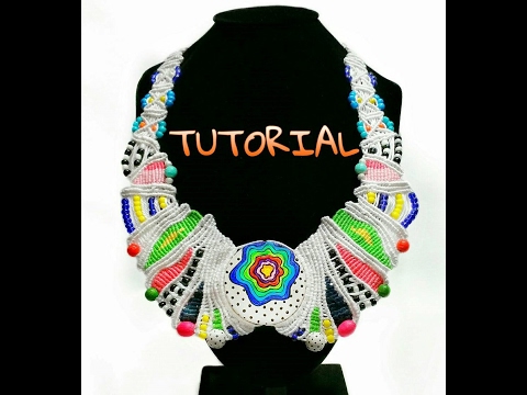 Macrame Necklace Happy Planet Tutorial