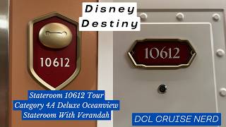 Stateroom Tour | SR 10612 | Category 4A Deluxe Family oceanview SR with Verandah | Disney Destiny