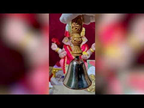 Bronze Hand Ghanti Pujan Bell for Pooja Archana Aarti video