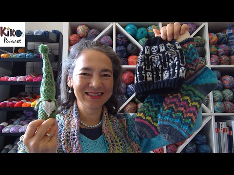 Kiko's Knitting Podcast #162 - Chevron Socks, Halloween Hat & October Gnome