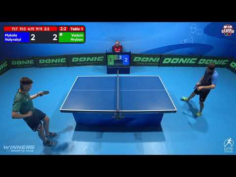 17:00 Mykola Halynskyi 2 - 3 Vadym Hryban West 3 WIN CUP 01.11.2022 | TABLE TENNIS WINCUP