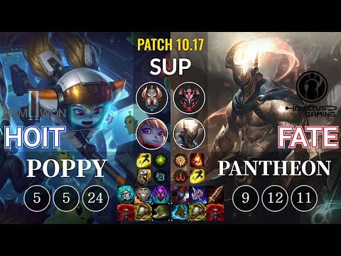 DWG Hoit Poppy vs IG Fate Pantheon Sup - KR Patch 10.17