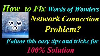 How to Fix WoW App Network Connection Problem in Android & Ios | WoW Internet Connection Error