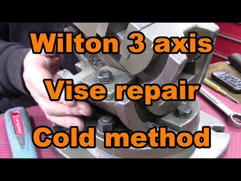 Wilton 3 axis vise, smashed and repair using "Cold method" Part-2