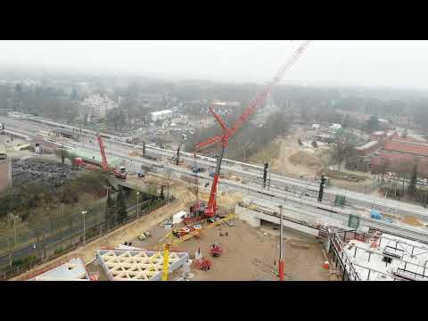 Contouren nieuw dak station Ede-Wageningen zichtbaar