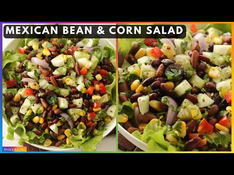 Mexican Corn and Bean Salad Recipe | Rajma Sweet Corn Salad | 28 Days Salad Challenge #Salad - 20