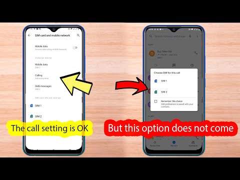 How to enable dual sim calling ask for sim 1 sim 2 in vivo