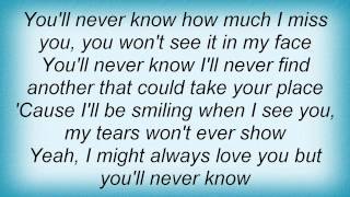 Kim Richey - You&#39;ll Never Know Lyrics