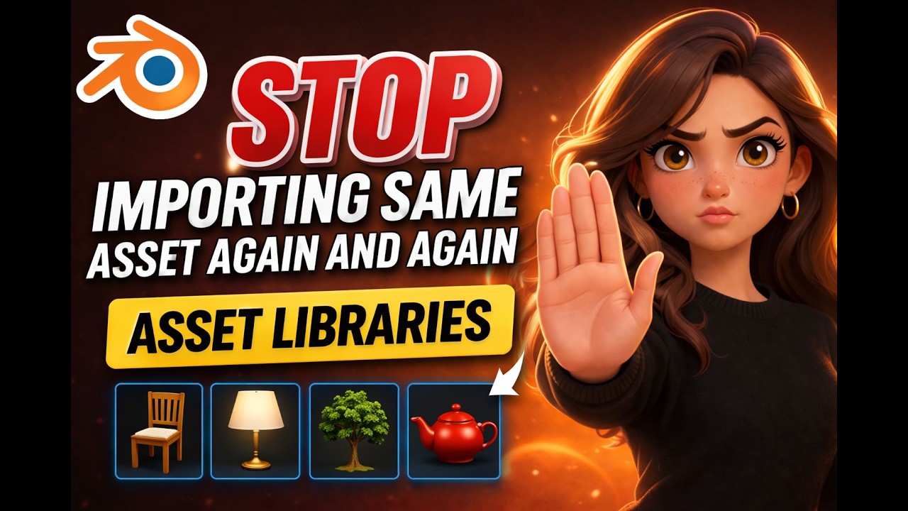 How to Add Asset Library in Blender (Step-by-Step) 🚀#blender #blendertutorial #3d