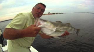 preview picture of video 'Lake Texoma Striped Bass|Sassy Shad|Topwater Lures'