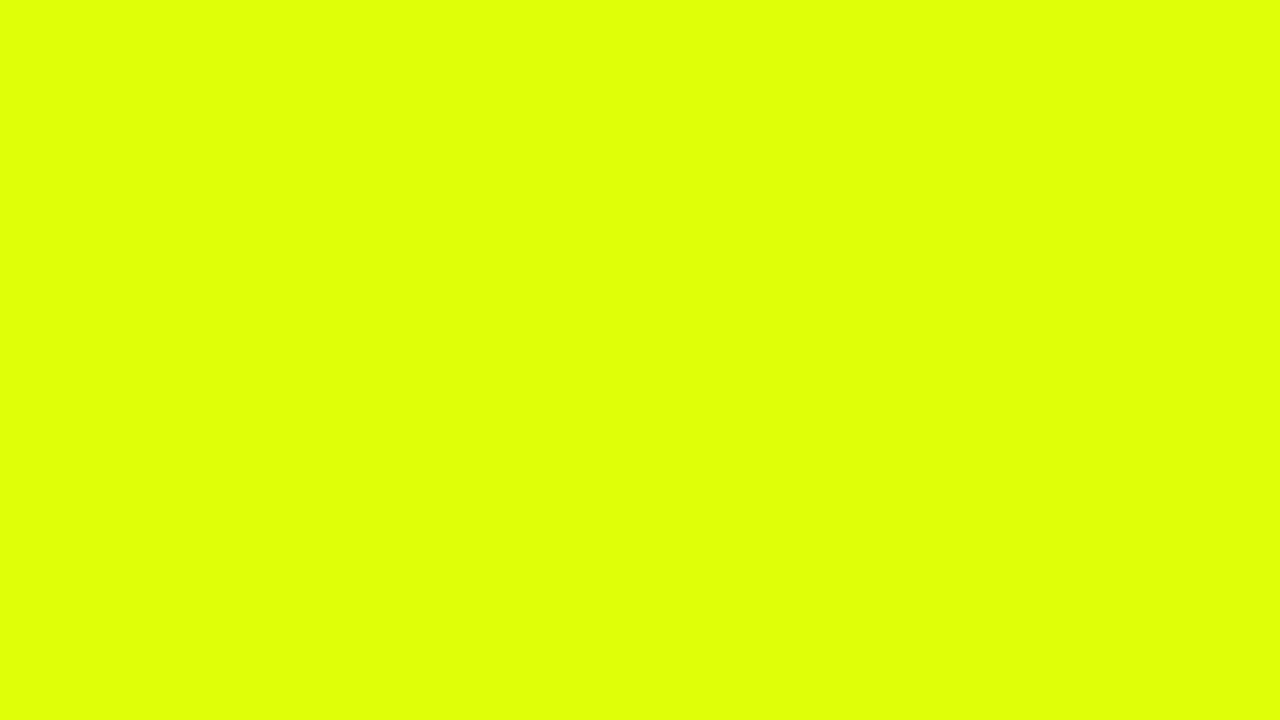 12 Hours 4K Chartreuse Green Shades Screen Display 💚 | Bright Neon Lime Background #DFFF00