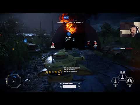 Star Wars Battlefront II Launch MP pt24 - Night on Kashyyk! Beware the TANK!