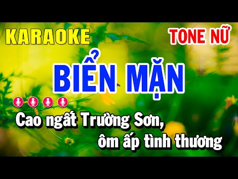 Biển Mặn Karaoke Tone Nữ Em Nhạc Sống - Beat Mới | Huỳnh Lê
