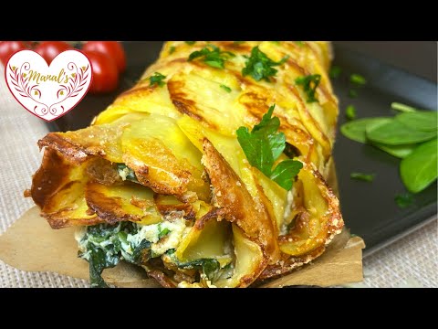 Scalloped potato roll recipe | Ground meat, spinach &...