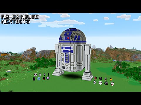 Survival R2-D2 House with 100 Nextbots - EPIC Minecraft Gameplay!