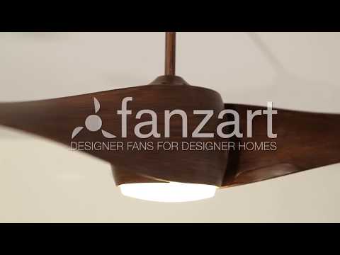 Fanzart Wave Brown LED - Contemporary Wooden Ceiling Fan