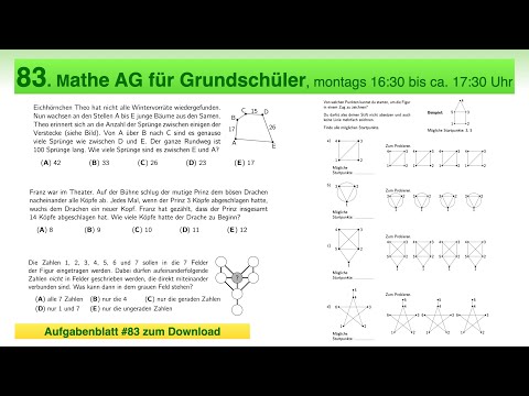 #83 | Mathe AG Grundschüler | Training Känguru Wettbewerb und Mathematik-Olympiade| Klasse 3 und 4