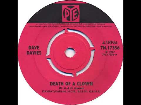 UK New Entry 1967 (180) Dave Davies - Death Of A Clown