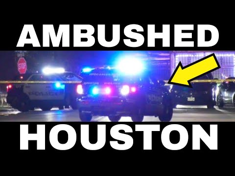 AMBUSHED!! Houston POLICE ATTACKED! SHOOTING!!
