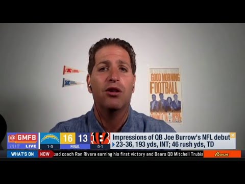 Good Morning Football| Peter Schrager reacts Chargers beat Bengals 16-13, Cardinals def. 49ers 24-20