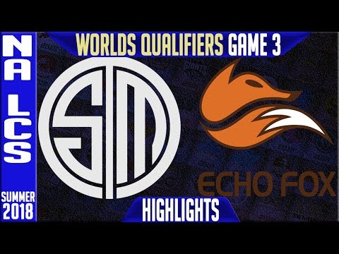 TSM vs FOX Highlights Game 3 | NA LCS Worlds Qualifiers Semi's Summer 2018 | Team Solomid v Echo Fox