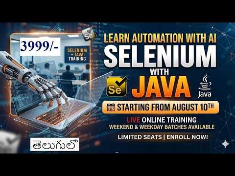 Selenium Java Tutorial 23 Robot Class In Selenium Java Telugu Robot Seleniumjava