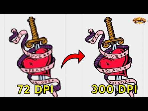 DTF Printing - Convert A Low Resolution 72dpi Logo Into High Res 300dpi in Photoshop