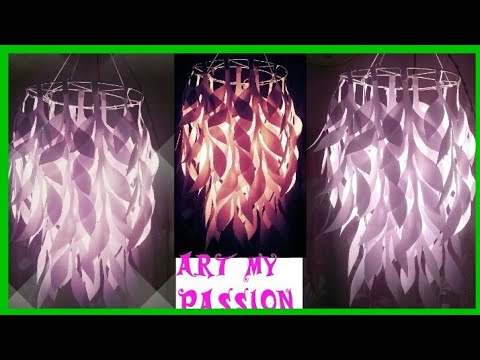 DIY paper lamp/lantern (Cathedral light)  -  how to make a pendant light out of paper/artmypassion27 Video