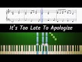 How to play piano part of Apologize by OneRepublic
