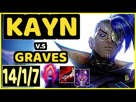 JUNJIA (KAYN) vs GRAVES - 14/1/7 KDA JUNGLE CHALLENGER GAMEPLAY - KR